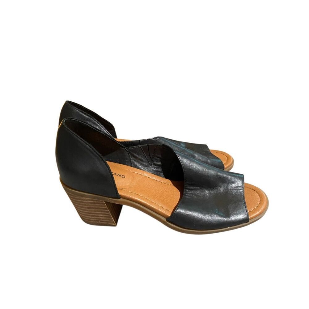 Lucky brand, Boheema leather, Pitto block, heel black sandals, 10